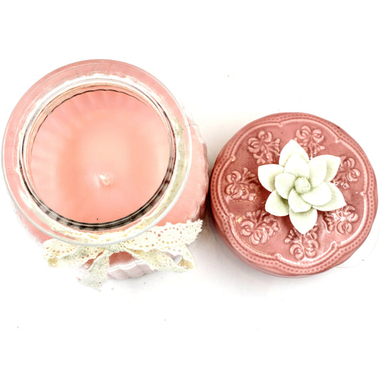 Floral Scented Candle Jar